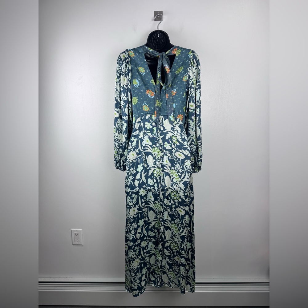 Damson Madder Women Stormi Tie Back Dress Size 10 - Picture 2 of 6